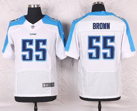 Men's Tennessee Titans #55 Zach Brown White Road NFL Nike Elite Jersey