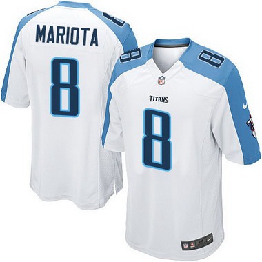 Men's Tennessee Titans #8 Marcus Mariota White Road NFL Nike Game Jersey