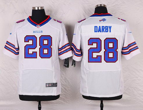 Men's Buffalo Bills #28 Ronald Darby White Road NFL Nike Elite Jersey