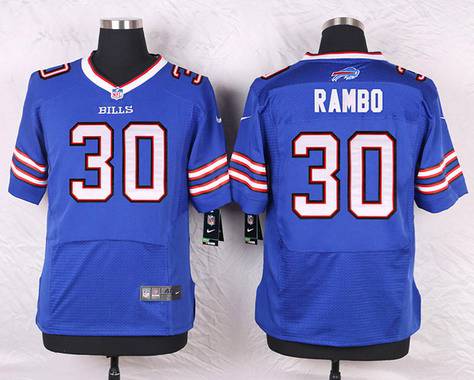 Men's Buffalo Bills #30 Bacarri Rambo Royal Blue Team Color NFL Nike Elite Jersey