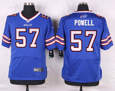 Men's Buffalo Bills #57 Ty Powell Royal Blue Team Color NFL Nike Elite Jersey