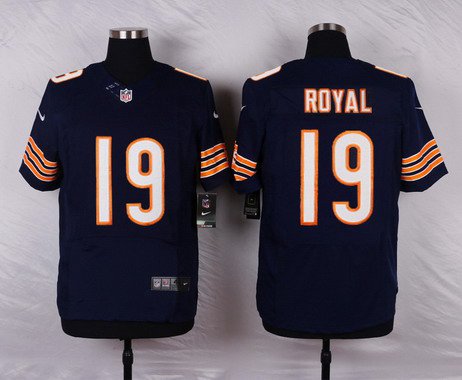 Men's Chicago Bears #19 Eddie Royal Navy Blue Team Color NFL Nike Elite Jersey