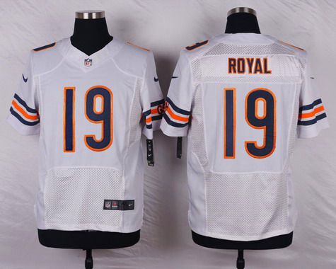 Men's Chicago Bears #19 Eddie Royal White Road NFL Nike Elite Jersey