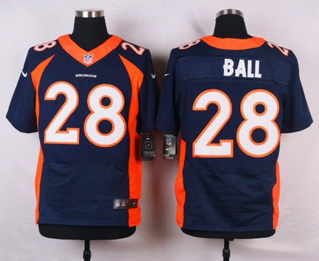 Men's Denver Broncos #28 Montee Ball Navy Blue Alternate NFL Nike Elite Jersey