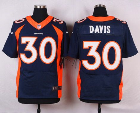 Men's Denver Broncos #30 Terrell Davis Navy Blue Retired Player NFL Nike Elite Jersey