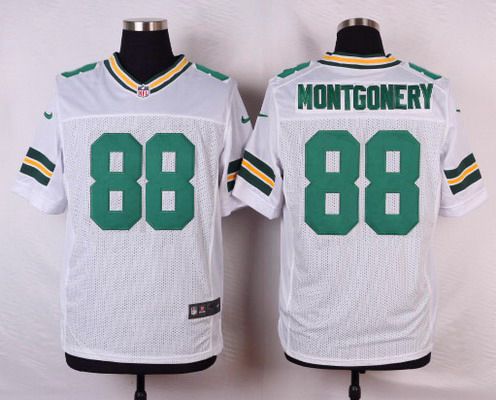 Men's Green Bay Packers #88 Ty Montgomery White Road NFL Nike Elite Jersey