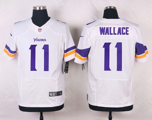 Men's Minnesota Vikings #11 Mike Wallace White Road NFL Nike Elite Jersey