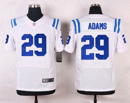 Men's Indianapolis Colts #29 Mike Adams White Road NFL Nike Elite Jersey