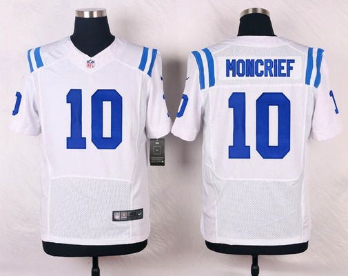 Men's Indianapolis Colts #10 Donte Moncrief White Road NFL Nike Elite Jersey