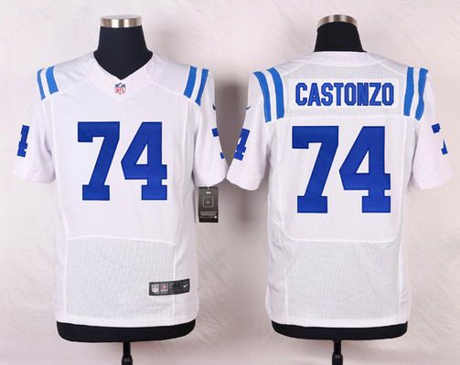 Men's Indianapolis Colts #74 Anthony Castonzo White Road NFL Nike Elite Jersey