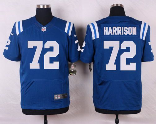 Men's Indianapolis Colts #72 Jonotthan Harrison Royal Blue Team Color NFL Nike Elite Jersey