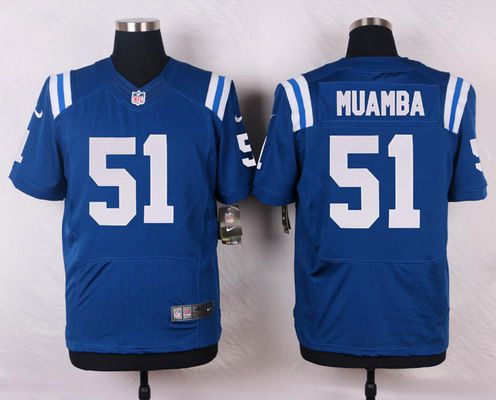 Men's Indianapolis Colts #51 Henoc Muamba Royal Blue Team Color NFL Nike Elite Jersey