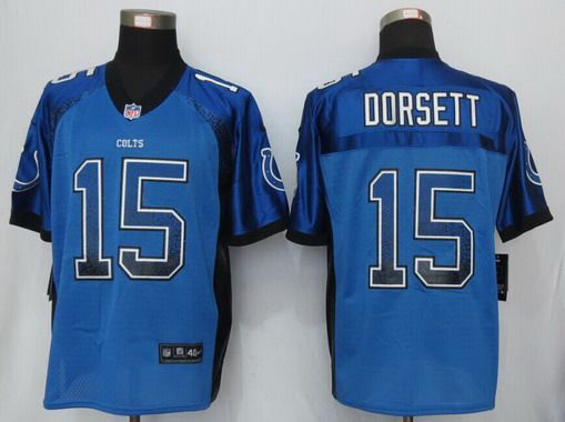 Men's Indianapolis Colts #15 Phillip Dorsett Royal Blue Drift Fashion NFL Nike Jersey