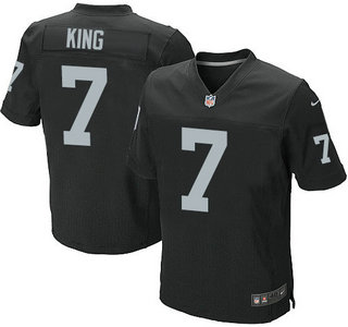 Men's Oakland Raiders #7 Marquette King Black Team Color NFL Nike Elite Jersey