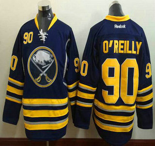 Men's Buffalo Sabres #90 Ryan O'Reilly Reebok Navy Blue Home Premier Jersey