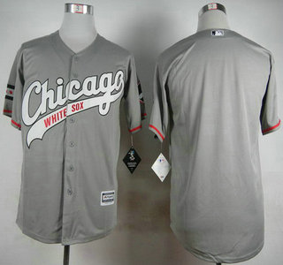 Men's Chicago White Sox Blank 2015 Gray Jersey