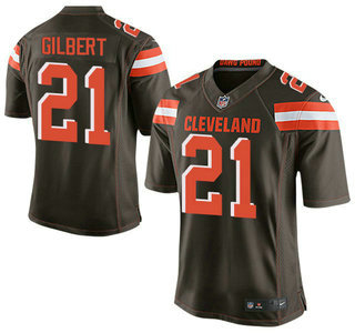 Men's Cleveland Browns Brown #21 Justin Gilbert Brown Team Color 2015 NFL Nike Elite Jersey