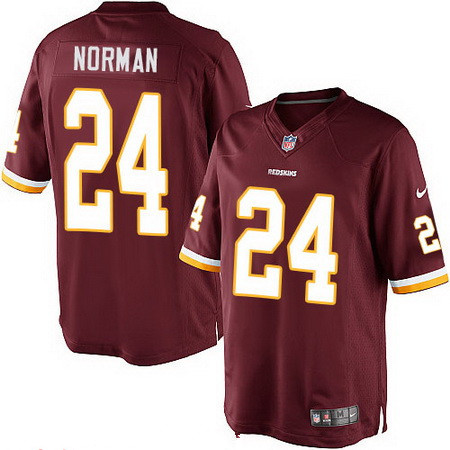 Men's Washington Redskins #24 Josh Norman Burgundy Red Team Color Stitched NFL Nike Game Jersey