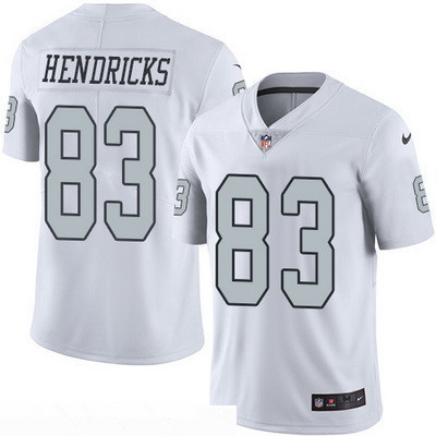 Men's Oakland Raiders #83 Ted Hendricks Retired White 2016 Color Rush Stitched NFL Nike Limited Jersey