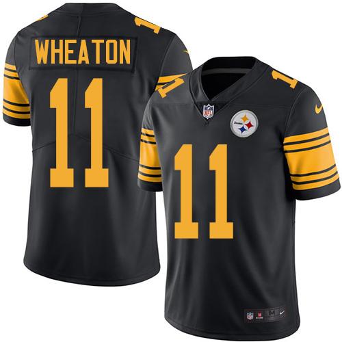 Nike Steelers #11 Markus Wheaton Black Men's Stitched NFL Limited Rush Jersey