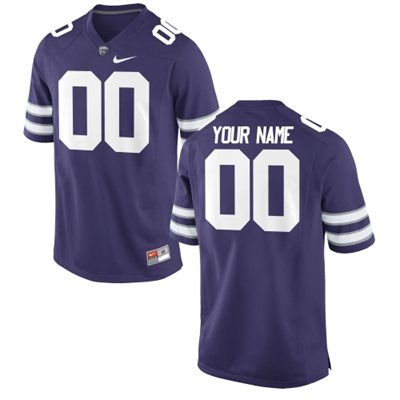 Mens Kansas State Wildcats Custom Replica Football Jersey - 2015 Purple