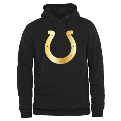 NFL Indianapolis Colts Men's Pro Line Black Gold Collection Pullover Hoodies Hoody