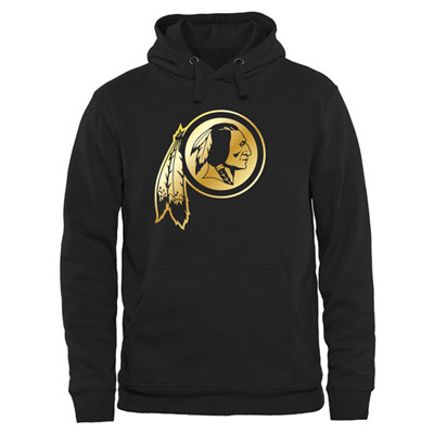 NFL Washington Redskins Men's Pro Line Black Gold Collection Pullover Hoodies Hoody