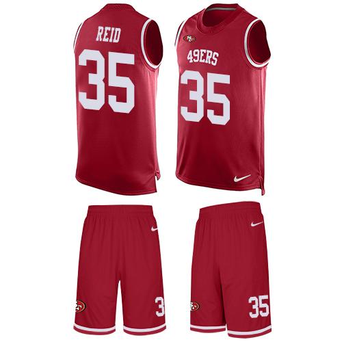 Nike 49ers #35 Eric Reid Red Team Color Men's Stitched NFL Limited Tank Top Suit Jersey