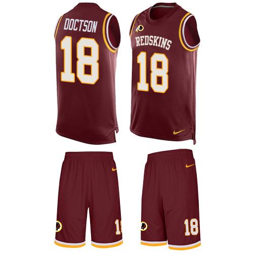 Nike Redskins #18 Josh Doctson Burgundy Red Team Color Men's Stitched NFL Limited Tank Top Suit Jersey