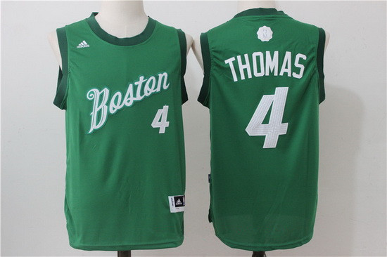 Men's Boston Celtics #4 Isaiah Thomas adidas Green 2016 Christmas Day Stitched NBA Swingman Jersey