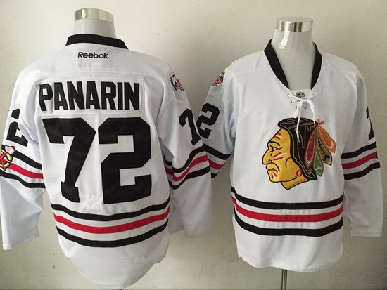 Men's Chicago Blackhawks #72 Artemi Panarin 2017 Winter Classic White Stitched NHL Throwback Hockey Jersey