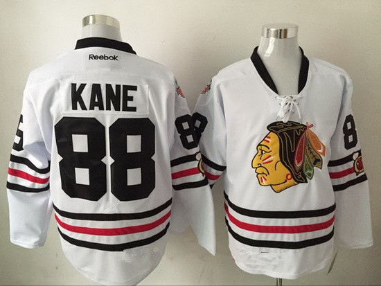 Men's Chicago Blackhawks #88 Patrick Kane 2017 Winter Classic White Stitched NHL Throwback Hockey