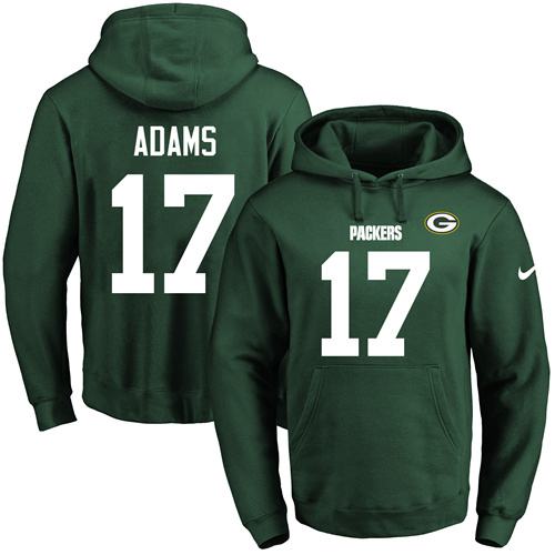 Nike Packers #17 Davante Adams Green Name & Number Pullover NFL Hoodie