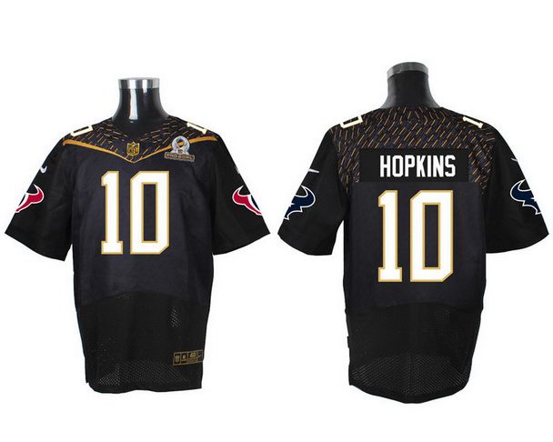 Men's Houston Texans #10 DeAndre Hopkins Black 2016 Pro Bowl Nike Elite Jersey