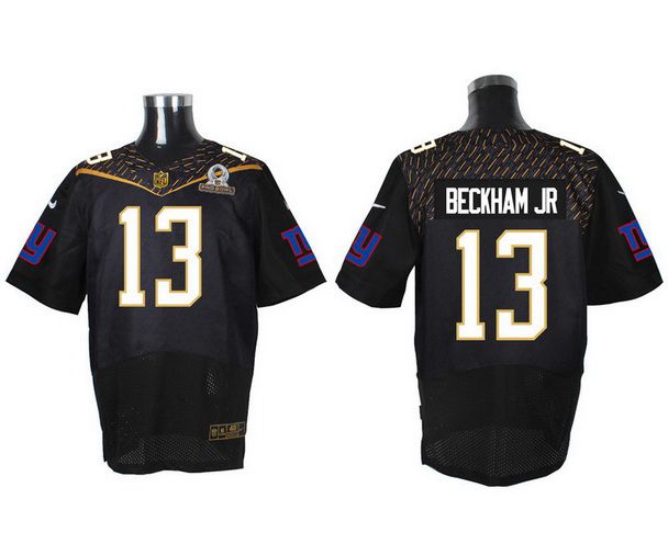 Men's New York Giants #13 Odell Beckham Jr Black 2016 Pro Bowl Nike Elite Jersey