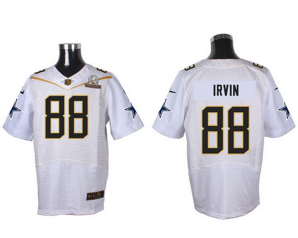 Men's Dallas Cowboys #88 Michael Irvin White 2016 Pro Bowl Nike Elite Jersey