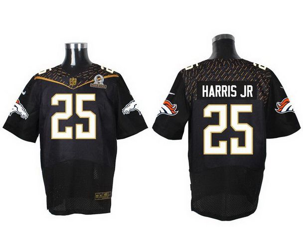 Men's Denver Broncos #25 Chris Harris Jr Black 2016 Pro Bowl Nike Elite Jersey