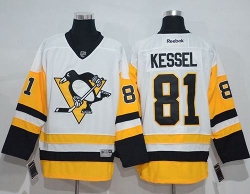 Penguins #81 Phil Kessel White New Away Stitched NHL Jersey