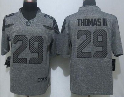 Men's Seattle Seahawks #29 Earl Thomas III Nike Gray Gridiron 2015 NFL Gray Limited Jersey