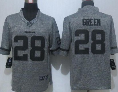 Men's Washington Redskins #28 Darrell Green Nike Gray Gridiron 2015 NFL Gray Limited Jersey