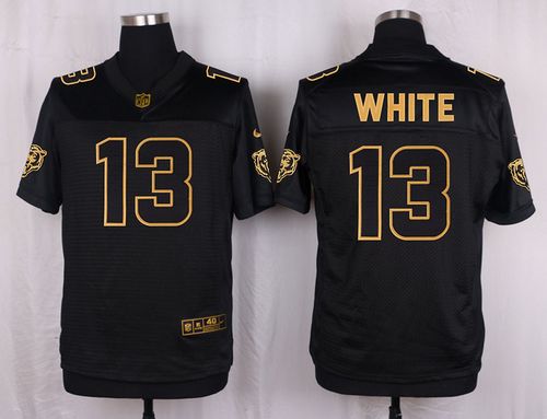 Nike Bears #13 Kevin White Black Men's Stitched NFL Elite Pro Line Gold Collection Jersey