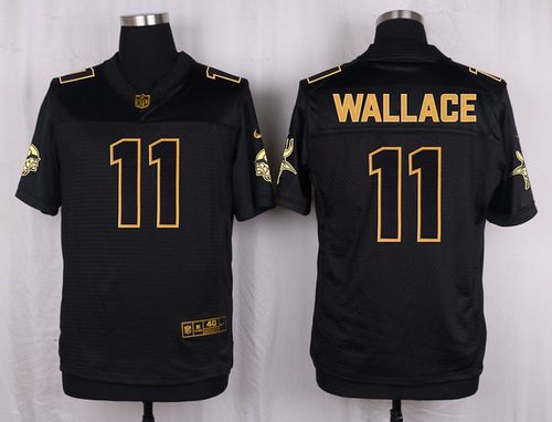 Nike Vikings #11 Mike Wallace Black Men's Stitched NFL Elite Pro Line Gold Collection Jersey