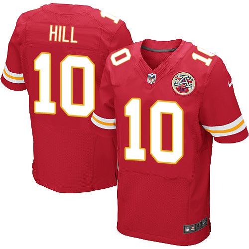 Men's Nike Kansas City Chiefs #10 Tyreek Hill Elite Red Team Color Jersey 