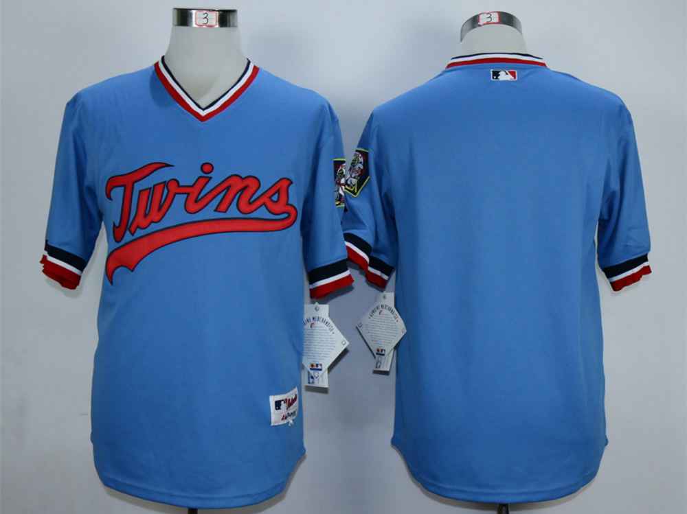 Men's Minnesota Twins Blank Blue Cooperstown Jersey