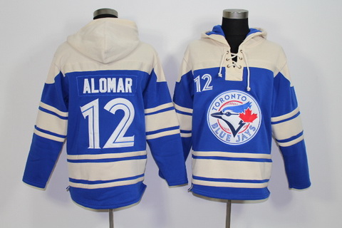 Men's Toronto Blue Jays #12 Roberto Alomar Retired Player Blue Alternate MLB Hoodie