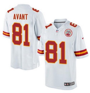 Men's Kansas City Chiefs #81 Jason Avant White Road NFL Nike Elite Jersey