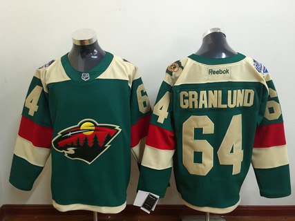 Men's Minnesota Wild #64 Mikael Granlund Reebok Green 2016 Stadium Series Team Premier Jersey