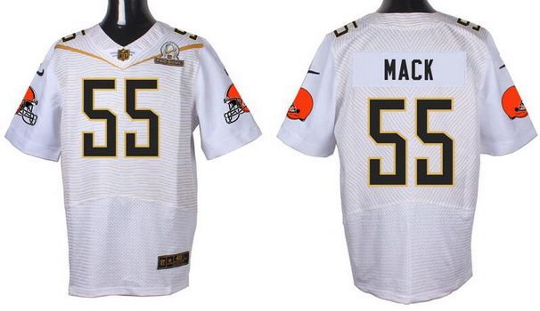 Men's Cleveland Browns #55 Alex Mack White 2016 Pro Bowl Nike Elite Jersey