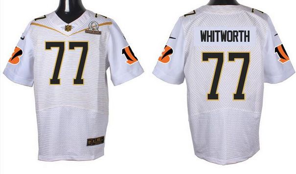 Men's Cincinnati Bengals #77 Andrew Whitworth White 2016 Pro Bowl Nike Elite Jersey