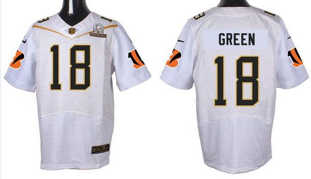 Men's Cincinnati Bengals #18 A.J. Green White 2016 Pro Bowl Nike Elite Jersey